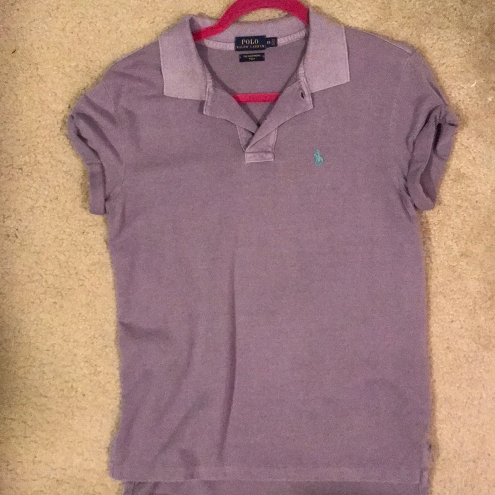 dusty purple “boyfriend styled” polo